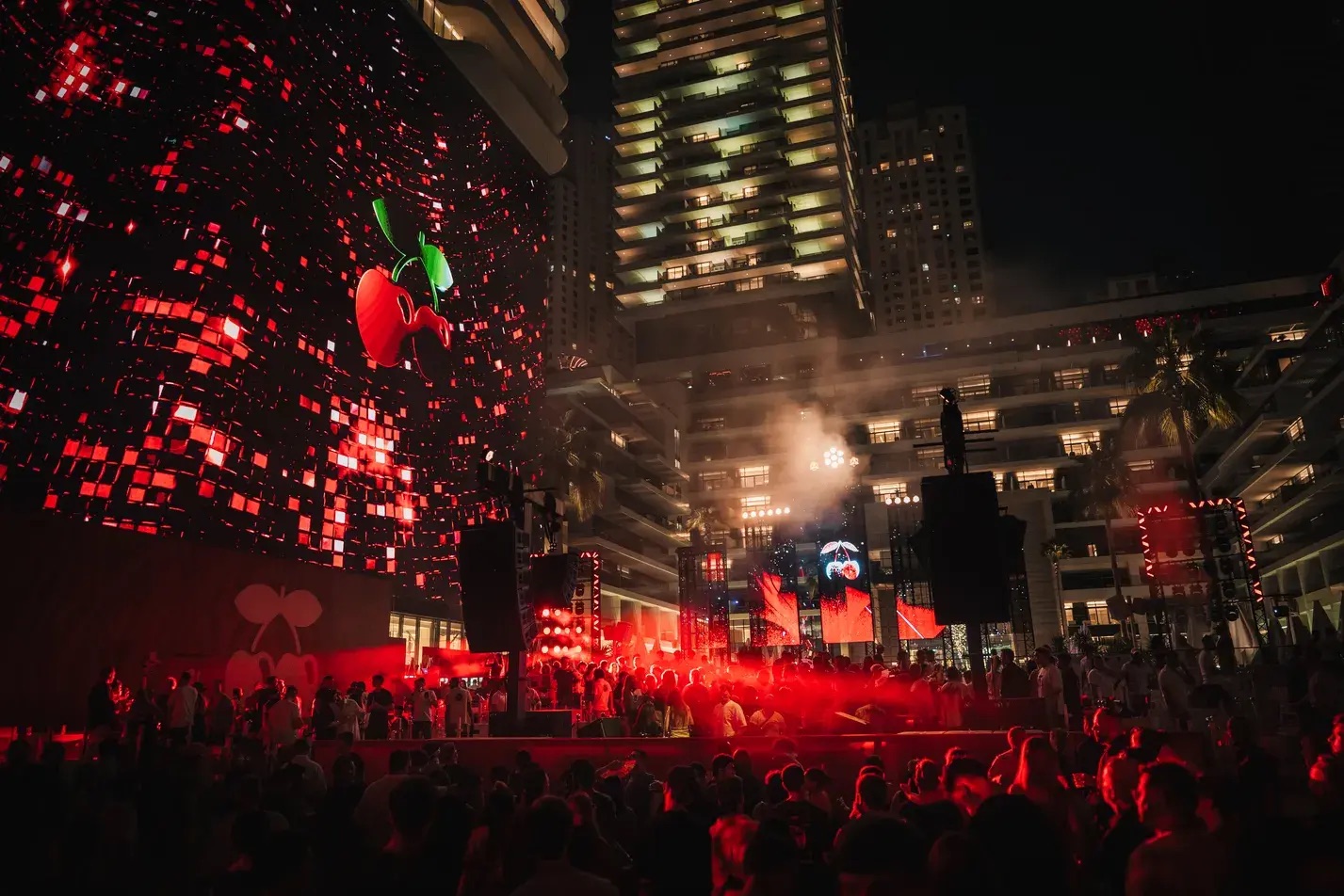 The giant LED wall over the Pacha ICONS dancefloor